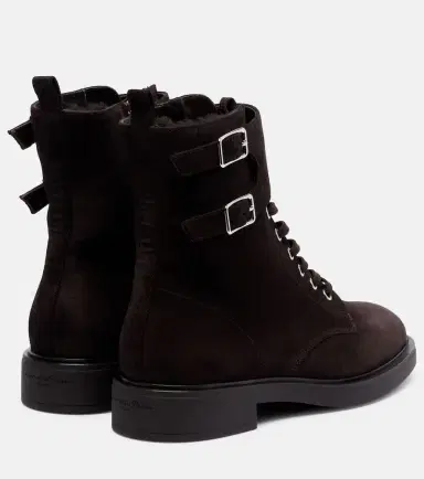 Gianvito Rossi Shearling-lined suede combat boots | Thumbnail 2 Gianvito Rossi Shearling-lined suede combat boots | Thumbnail 2