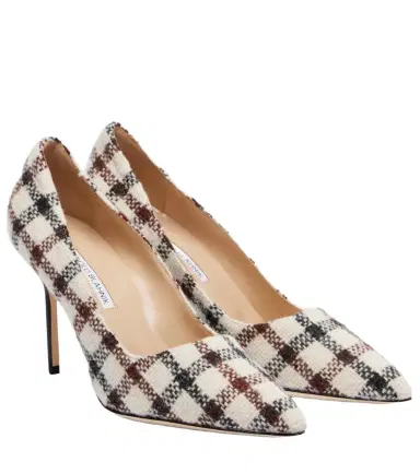 Manolo Blahnik BB 90 checked pumps | Thumbnail 1 Manolo Blahnik BB 90 checked pumps | Thumbnail 1
