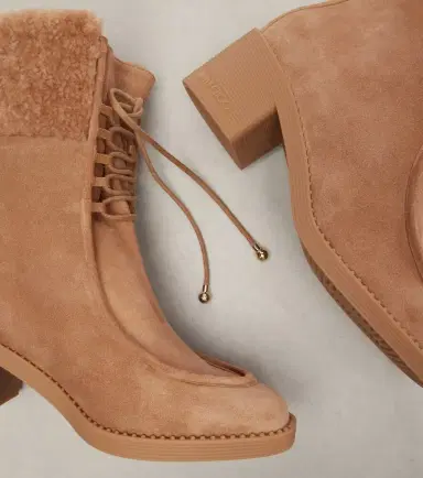 Jimmy Choo Hali shearling-trimmed suede ankle boots | Thumbnail 3 Jimmy Choo Hali shearling-trimmed suede ankle boots | Thumbnail 3