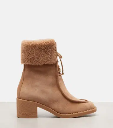 Jimmy Choo Hali shearling-trimmed suede ankle boots | Thumbnail 4 Jimmy Choo Hali shearling-trimmed suede ankle boots | Thumbnail 4