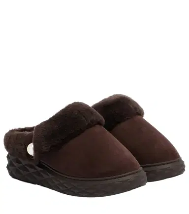 Jimmy Choo Diamond Maxi Mule F suede slippers | Thumbnail 1 Jimmy Choo Diamond Maxi Mule F suede slippers | Thumbnail 1