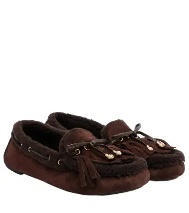 Jimmy Choo Manon fringed suede boat shoes | Thumbnail 1 Jimmy Choo Manon fringed suede boat shoes | Thumbnail 1