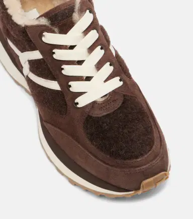 Veronica Beard Valentina suede-trimmed leather sneakers | Thumbnail 2 Veronica Beard Valentina suede-trimmed leather sneakers | Thumbnail 2