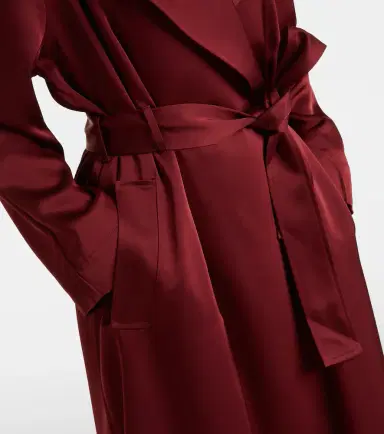 LESET Barb satin wrap coat | Thumbnail 3 LESET Barb satin wrap coat | Thumbnail 3