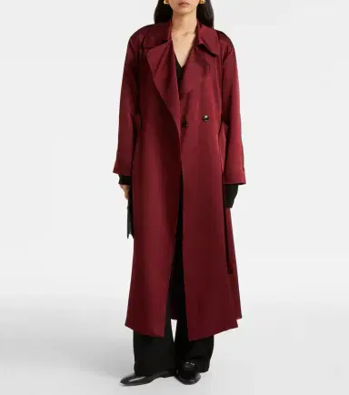 LESET Barb satin wrap coat | Thumbnail 5 LESET Barb satin wrap coat | Thumbnail 5