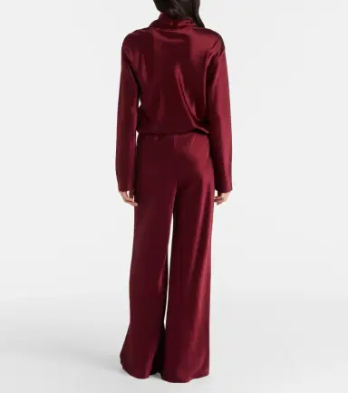 Leset Barb high-rise satin wide-leg pants | Thumbnail 3 Leset Barb high-rise satin wide-leg pants | Thumbnail 3