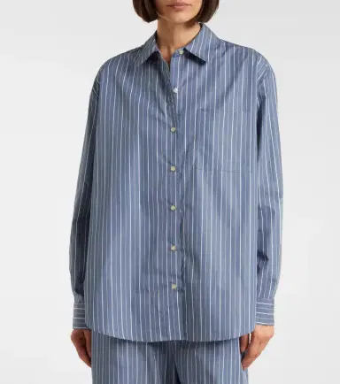 Leset Yoshi striped cotton-blend twill shirt | Thumbnail 2 Leset Yoshi striped cotton-blend twill shirt | Thumbnail 2