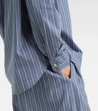Leset Yoshi striped cotton-blend twill shirt | Thumbnail 6 Leset Yoshi striped cotton-blend twill shirt | Thumbnail 6