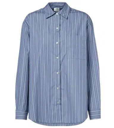 Leset Yoshi striped cotton-blend twill shirt | Thumbnail 1 Leset Yoshi striped cotton-blend twill shirt | Thumbnail 1