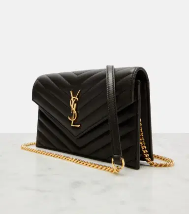 Saint Laurent Cassandre matelassé envelope leather wallet on chain | Thumbnail 4 Saint Laurent Cassandre matelassé envelope leather wallet on chain | Thumbnail 4