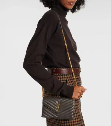Saint Laurent Cassandre matelassé envelope leather wallet on chain | Thumbnail 7 Saint Laurent Cassandre matelassé envelope leather wallet on chain | Thumbnail 7