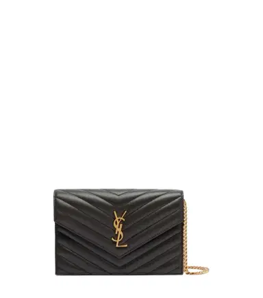 Saint Laurent Cassandre matelassé envelope leather wallet on chain | Thumbnail 1 Saint Laurent Cassandre matelassé envelope leather wallet on chain | Thumbnail 1