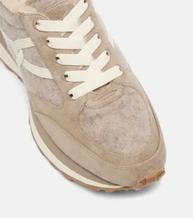 Veronica Beard Valentina suede-trimmed leather sneakers | Thumbnail 2 Veronica Beard Valentina suede-trimmed leather sneakers | Thumbnail 2