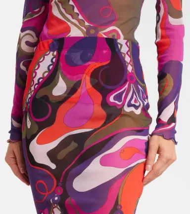 Pucci Orchidee mesh pencil skirt | Thumbnail 3 Pucci Orchidee mesh pencil skirt | Thumbnail 3