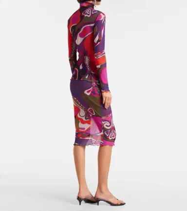 Pucci Orchidee mesh pencil skirt | Thumbnail 4 Pucci Orchidee mesh pencil skirt | Thumbnail 4