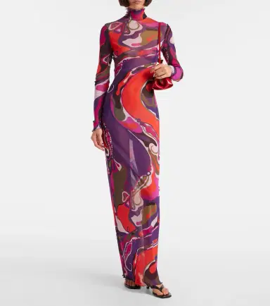 Pucci Orchidee mesh maxi dress | Thumbnail 2 Pucci Orchidee mesh maxi dress | Thumbnail 2