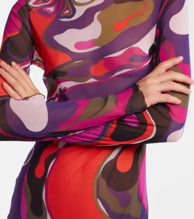 Pucci Orchidee mesh maxi dress | Thumbnail 3 Pucci Orchidee mesh maxi dress | Thumbnail 3