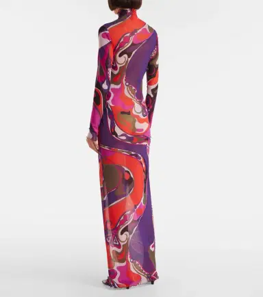 Pucci Orchidee mesh maxi dress | Thumbnail 5 Pucci Orchidee mesh maxi dress | Thumbnail 5
