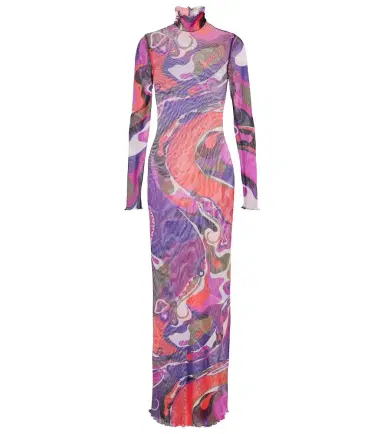 Pucci Orchidee mesh maxi dress | Thumbnail 1 Pucci Orchidee mesh maxi dress | Thumbnail 1