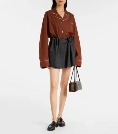 Prada Herringbone virgin wool miniskirt | Thumbnail 4 Prada Herringbone virgin wool miniskirt | Thumbnail 4