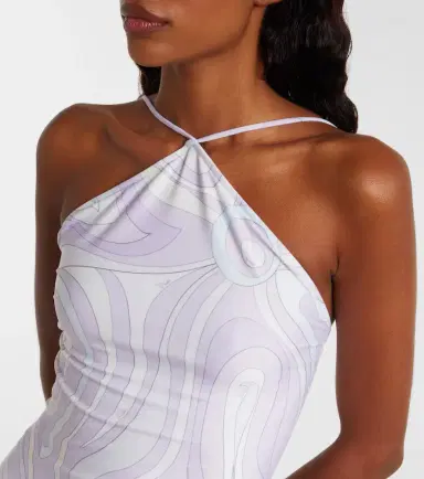 Pucci Marmo halterneck swimsuit | Thumbnail 3 Pucci Marmo halterneck swimsuit | Thumbnail 3