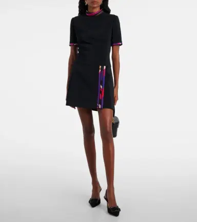 Pucci Printed silk-trimmed cady minidress | Thumbnail 4 Pucci Printed silk-trimmed cady minidress | Thumbnail 4