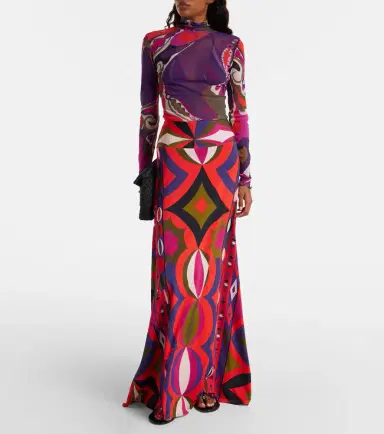 Pucci Printed jersey satin maxi skirt | Thumbnail 5 Pucci Printed jersey satin maxi skirt | Thumbnail 5