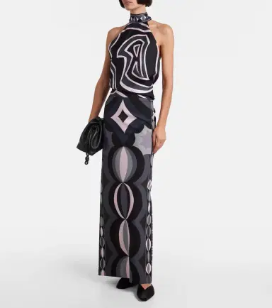 Pucci Iride halterneck silk twill top | Thumbnail 3 Pucci Iride halterneck silk twill top | Thumbnail 3