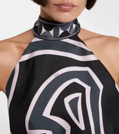 Pucci Iride halterneck silk twill top | Thumbnail 5 Pucci Iride halterneck silk twill top | Thumbnail 5