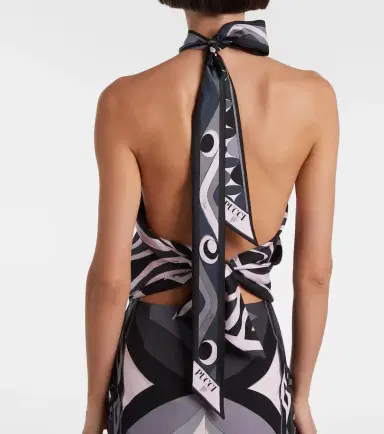 Pucci Iride halterneck silk twill top | Thumbnail 7 Pucci Iride halterneck silk twill top | Thumbnail 7