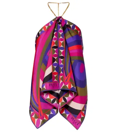 Pucci Iride embellished silk twill top | Thumbnail 1 Pucci Iride embellished silk twill top | Thumbnail 1