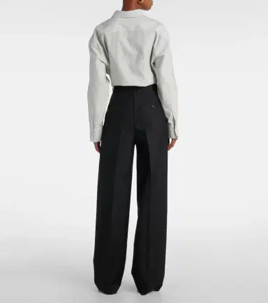 Saint Laurent Wool and mohair wide-leg pants | Thumbnail 3 Saint Laurent Wool and mohair wide-leg pants | Thumbnail 3