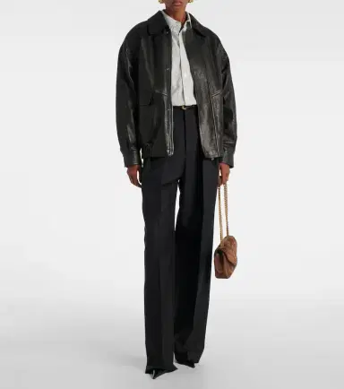 Saint Laurent Wool and mohair wide-leg pants | Thumbnail 4 Saint Laurent Wool and mohair wide-leg pants | Thumbnail 4
