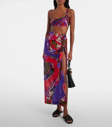 Pucci Orchidee cotton wrap skirt | Thumbnail 3 Pucci Orchidee cotton wrap skirt | Thumbnail 3