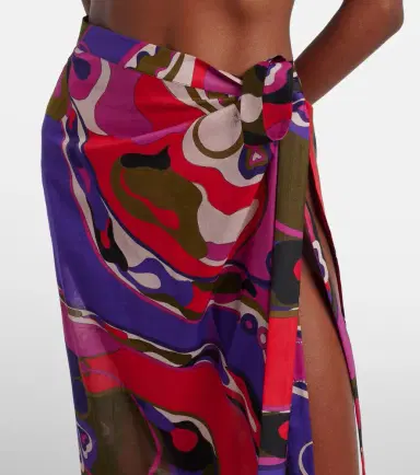 Pucci Orchidee cotton wrap skirt | Thumbnail 5 Pucci Orchidee cotton wrap skirt | Thumbnail 5