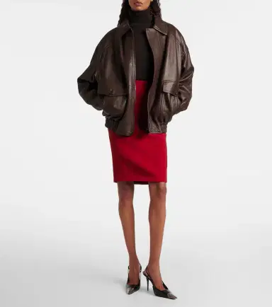Saint Laurent Satin pencil skirt | Thumbnail 3 Saint Laurent Satin pencil skirt | Thumbnail 3