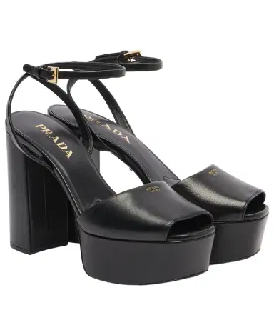 Prada Leather platform sandals | Thumbnail 1 Prada Leather platform sandals | Thumbnail 1
