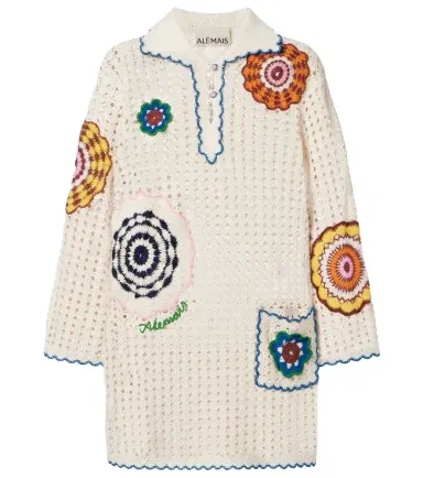 ALÉMAIS Alémais Elma crochet embroidered cotton kaftan | Thumbnail 1 ALÉMAIS Alémais Elma crochet embroidered cotton kaftan | Thumbnail 1