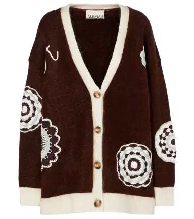 ALÉMAIS Alémais Crochet-trimmed cardigan | Thumbnail 1 ALÉMAIS Alémais Crochet-trimmed cardigan | Thumbnail 1