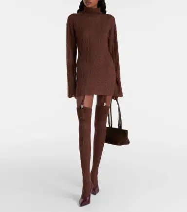 Aya Muse Cable-knit minidress and tights set | Thumbnail 3 Aya Muse Cable-knit minidress and tights set | Thumbnail 3