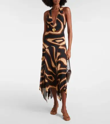 Pucci Labirinto muslin jersey midi dress | Thumbnail 4 Pucci Labirinto muslin jersey midi dress | Thumbnail 4