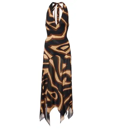 Pucci Labirinto muslin jersey midi dress | Thumbnail 1 Pucci Labirinto muslin jersey midi dress | Thumbnail 1