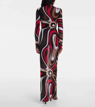 PUCCI Printed tulle-trimmed jersey maxi dress | Thumbnail 4 PUCCI Printed tulle-trimmed jersey maxi dress | Thumbnail 4