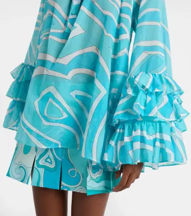 Pucci Marmo ruffled cotton blouse | Thumbnail 5 Pucci Marmo ruffled cotton blouse | Thumbnail 5