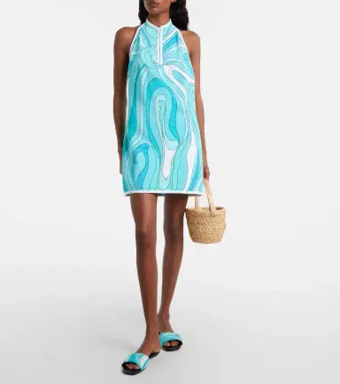 Pucci Iride halterneck cotton terry minidress | Thumbnail 4 Pucci Iride halterneck cotton terry minidress | Thumbnail 4