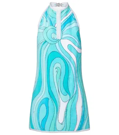 Pucci Iride halterneck cotton terry minidress | Thumbnail 1 Pucci Iride halterneck cotton terry minidress | Thumbnail 1