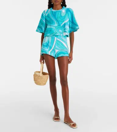 Pucci Iride cotton terry crop top | Thumbnail 3 Pucci Iride cotton terry crop top | Thumbnail 3