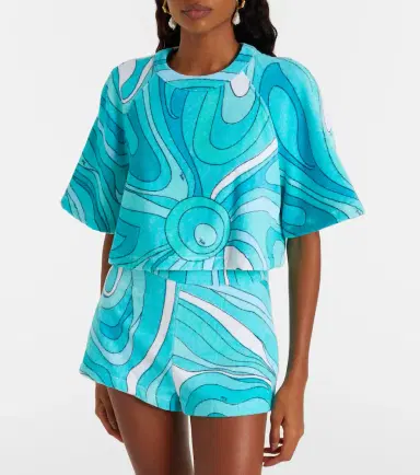 Pucci Iride cotton terry crop top | Thumbnail 5 Pucci Iride cotton terry crop top | Thumbnail 5