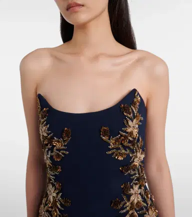 Rebecca Vallance Orla embellished crêpe bustier gown | Thumbnail 5 Rebecca Vallance Orla embellished crêpe bustier gown | Thumbnail 5