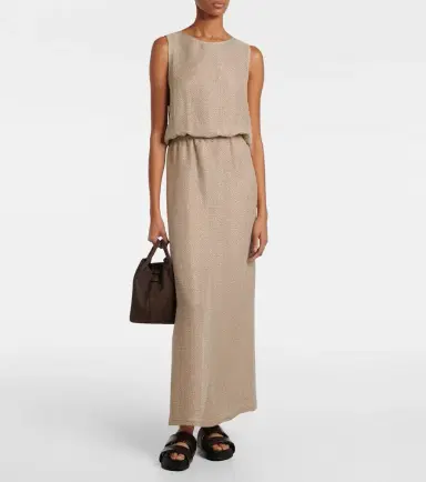 LESET Stella sequined linen-blend maxi skirt | Thumbnail 5 LESET Stella sequined linen-blend maxi skirt | Thumbnail 5
